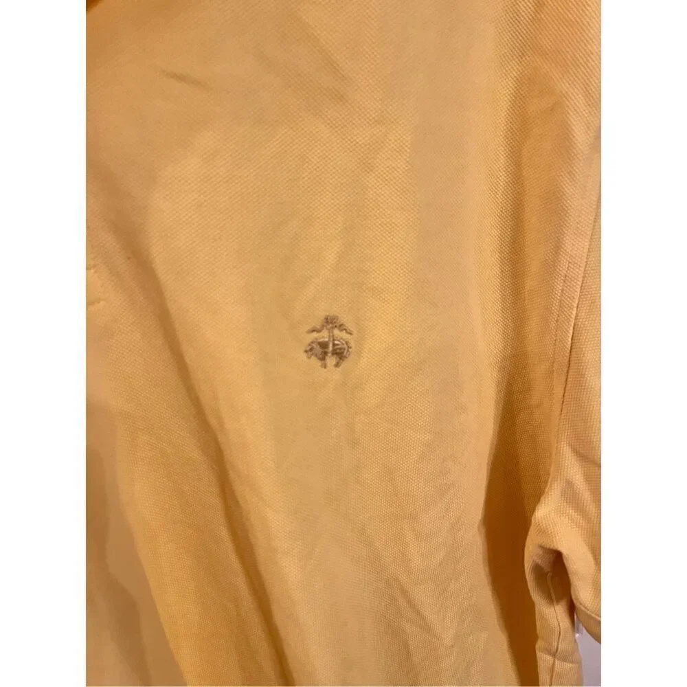 Brooks Brothers 1818 Classic Yellow Polo Shirt sz XL EUC